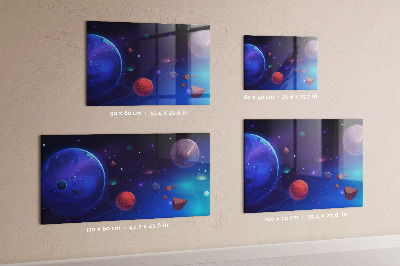 Tableau magnétique mural Galaxie des planètes