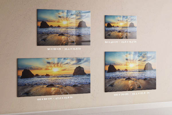 Tableau magnétique mural Coucher de soleil sur la plage