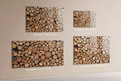Tableau magnétique mural anneaux de croissance des arbres