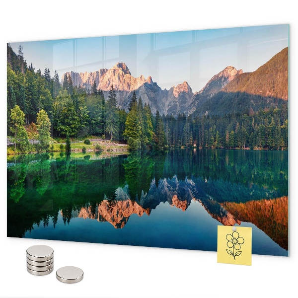 Tableau magnétique mural paysage lacustre
