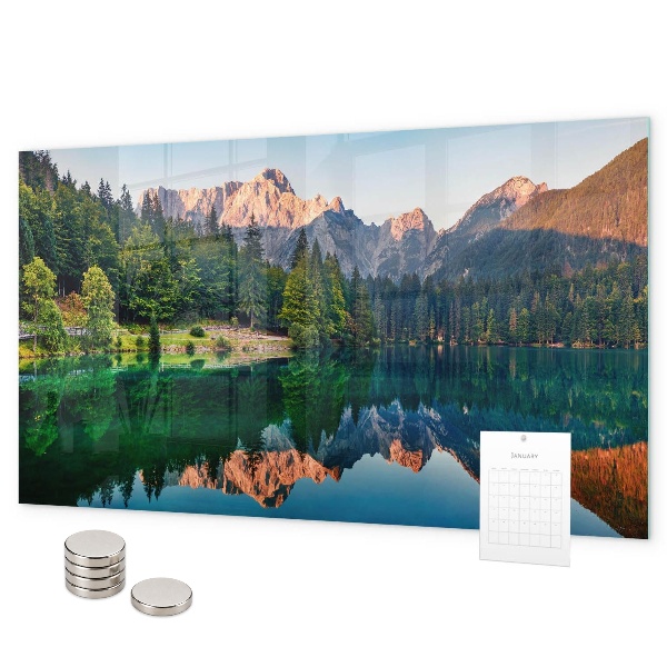 Tableau magnétique mural paysage lacustre