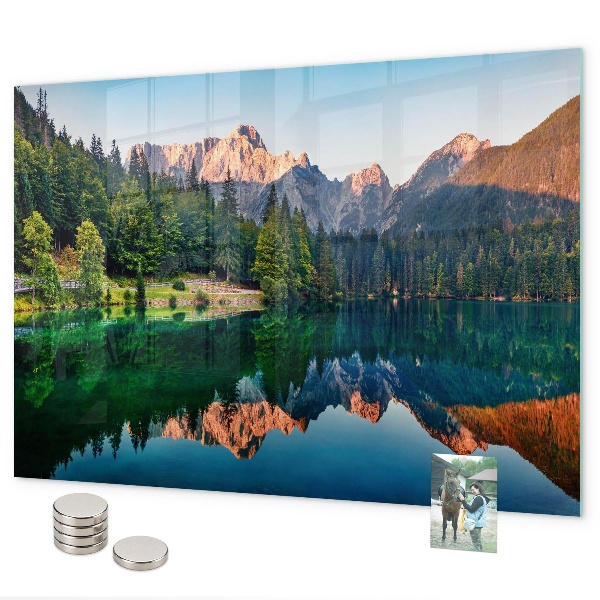 Tableau magnétique mural paysage lacustre
