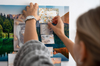 Tableau magnétique mural paysage lacustre