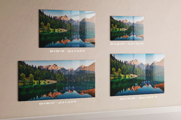Tableau magnétique mural paysage lacustre