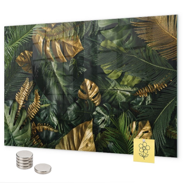 Tableau magnétique mural feuilles de jungle