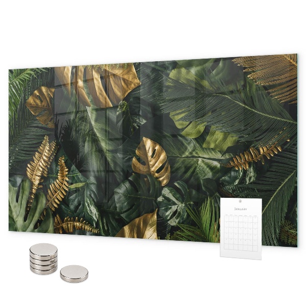 Tableau magnétique mural feuilles de jungle