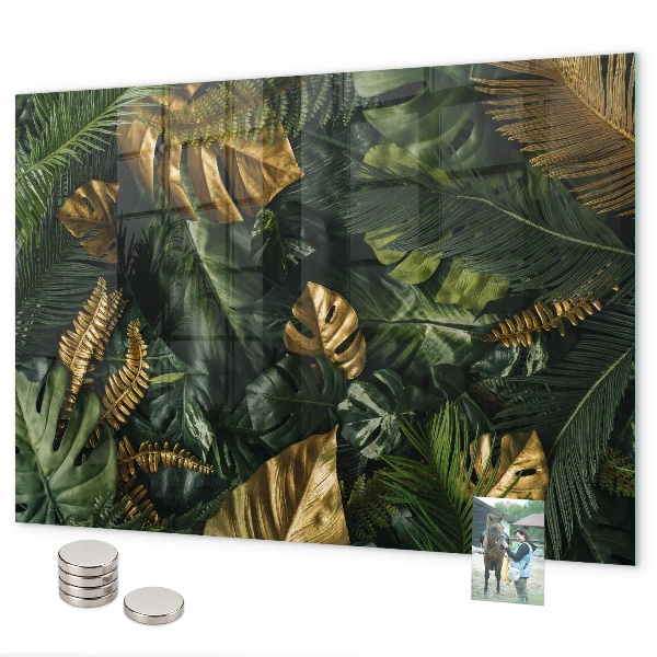 Tableau magnétique mural feuilles de jungle