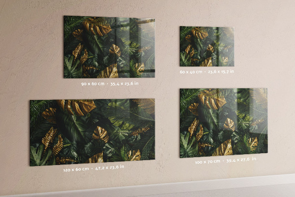 Tableau magnétique mural feuilles de jungle