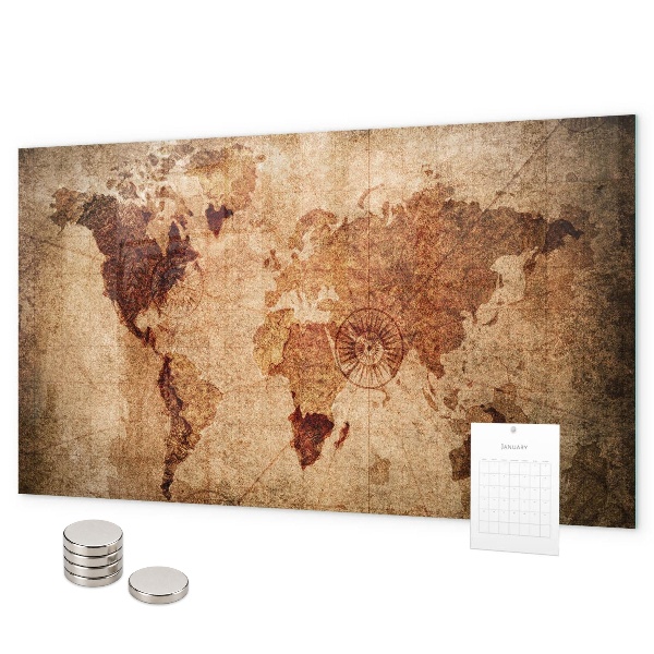Tableau magnétique Carte du vieux monde