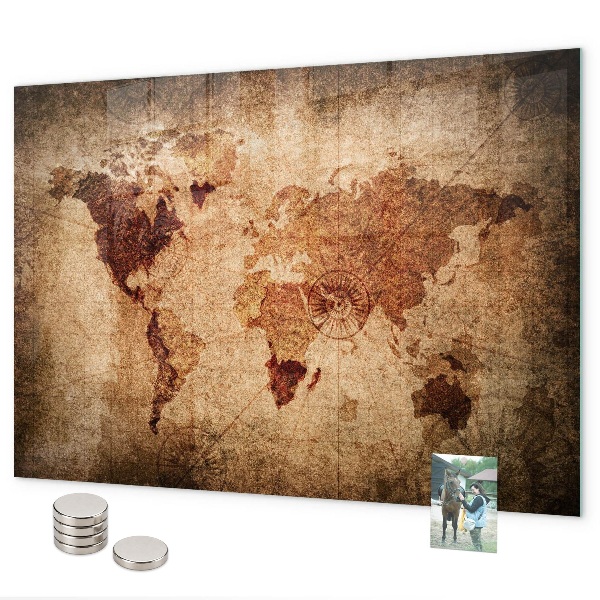 Tableau magnétique Carte du vieux monde