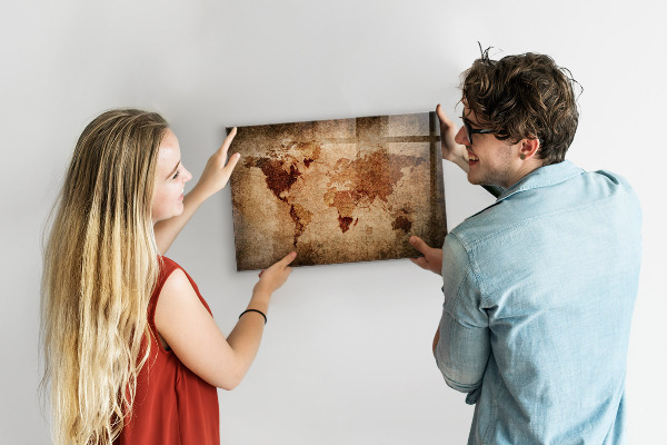 Tableau magnétique Carte du vieux monde