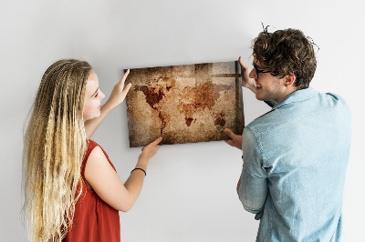 Tableau magnétique Carte du vieux monde