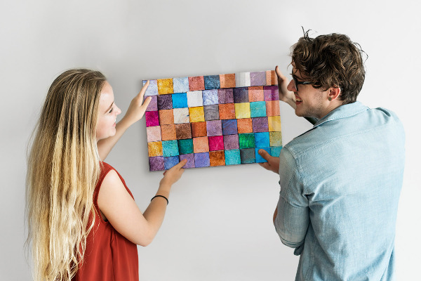 Tableau magnétique cubes en bois