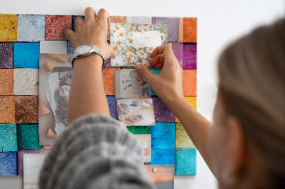 Tableau magnétique cubes en bois