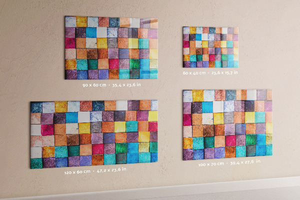 Tableau magnétique cubes en bois