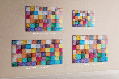 Tableau magnétique cubes en bois