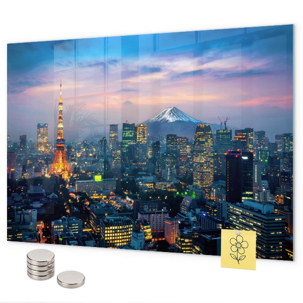 Tableau magnétique mural La ville la nuit