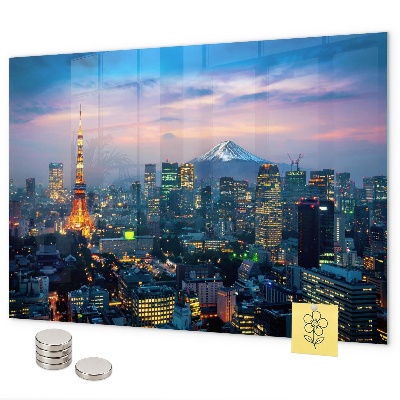 Tableau magnétique mural La ville la nuit