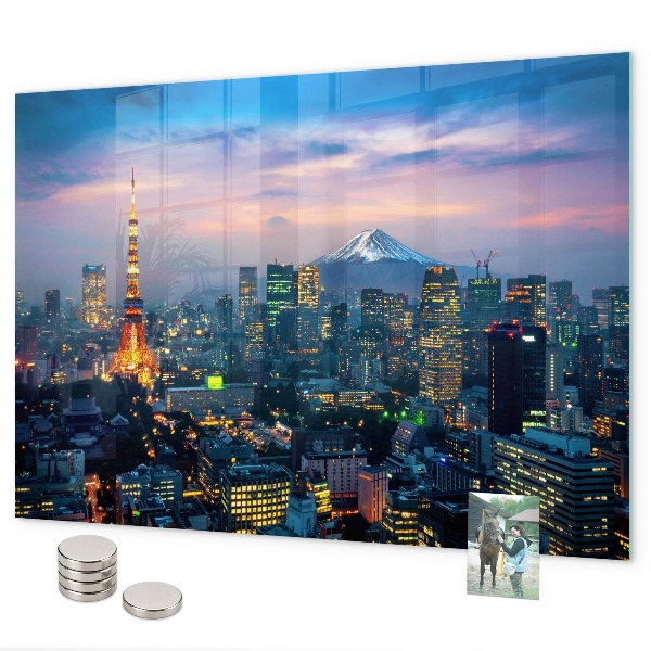 Tableau magnétique mural La ville la nuit