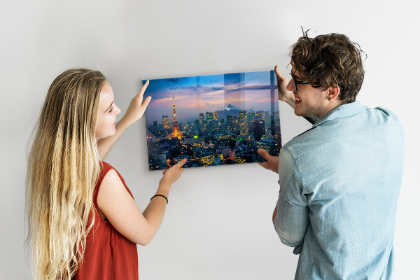 Tableau magnétique mural La ville la nuit