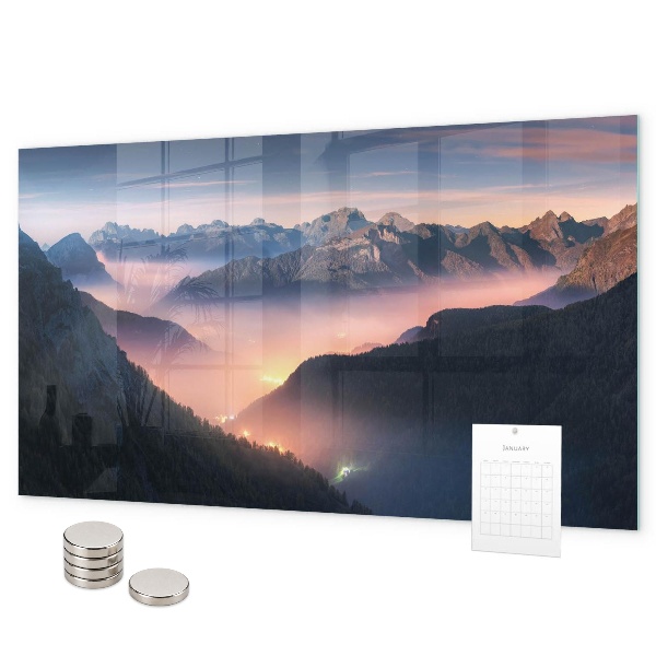 Tableau magnétique Paysage de sommets montagneux