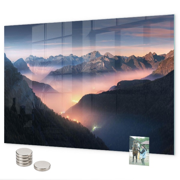 Tableau magnétique Paysage de sommets montagneux