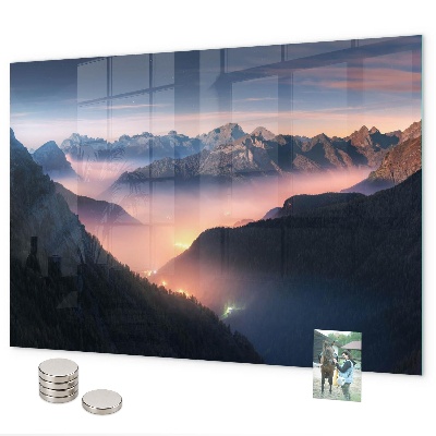 Tableau magnétique Paysage de sommets montagneux