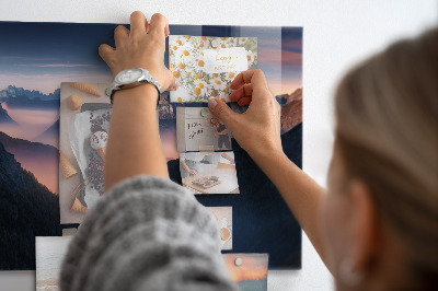 Tableau magnétique Paysage de sommets montagneux