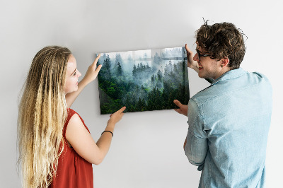 Tableau magnétique Forêt brumeuse