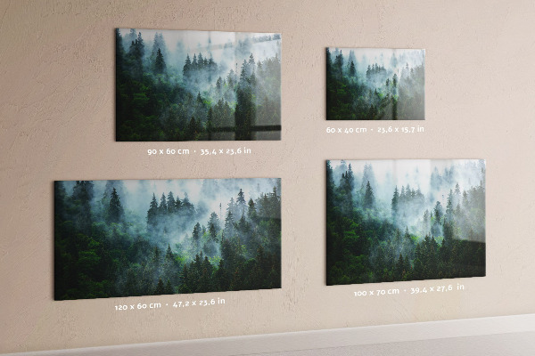 Tableau magnétique Forêt brumeuse
