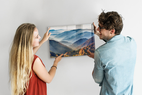 Tableau magnétique mural paysage de montagne