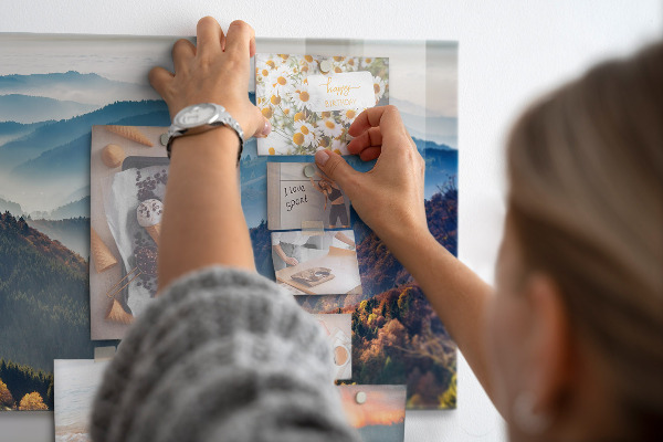 Tableau magnétique mural paysage de montagne