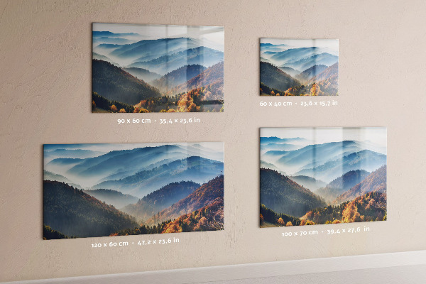 Tableau magnétique mural paysage de montagne