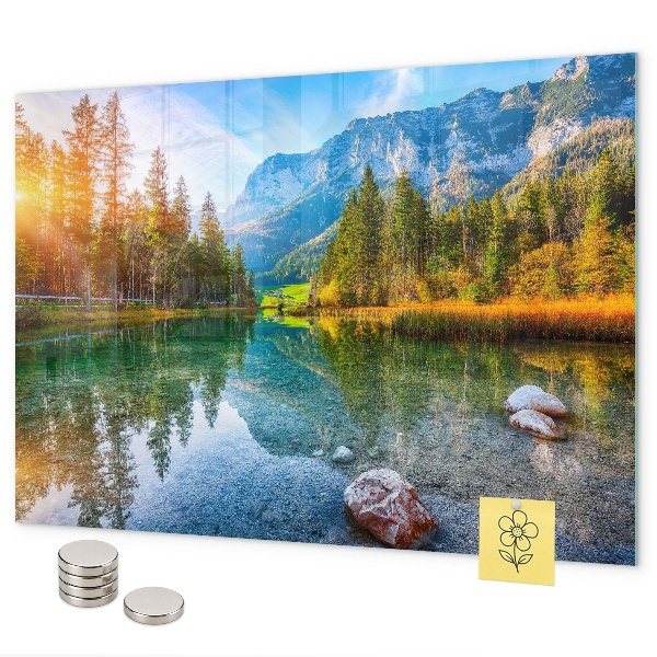 Tableau magnétique mural paysage de montagne fluviale