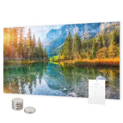 Tableau magnétique mural paysage de montagne fluviale