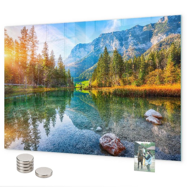 Tableau magnétique mural paysage de montagne fluviale
