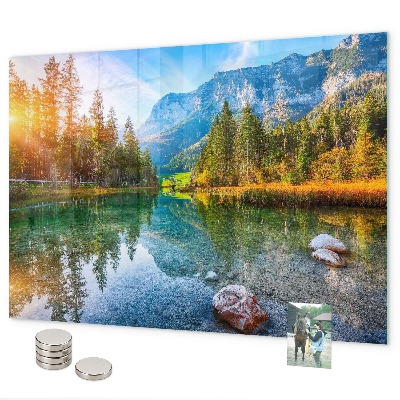 Tableau magnétique mural paysage de montagne fluviale