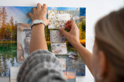 Tableau magnétique mural paysage de montagne fluviale