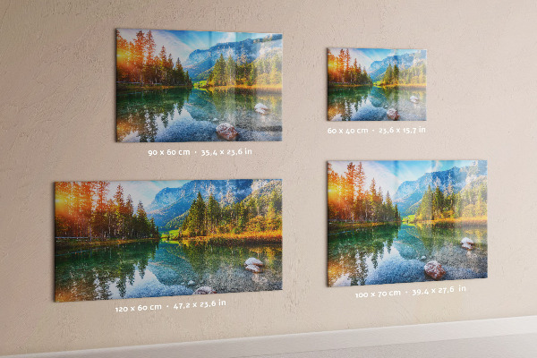 Tableau magnétique mural paysage de montagne fluviale