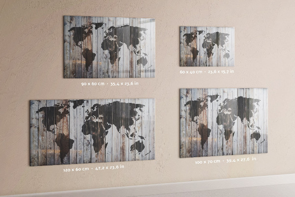 Tableau magnétique Le monde sur les planches