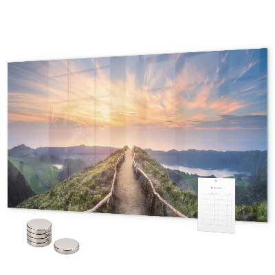 Tableau magnétique mural paysage de montagne