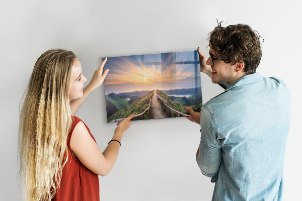 Tableau magnétique mural paysage de montagne