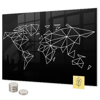 Tableau magnétique mural Carte du monde moderne