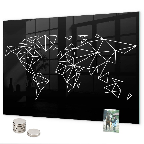 Tableau magnétique mural Carte du monde moderne