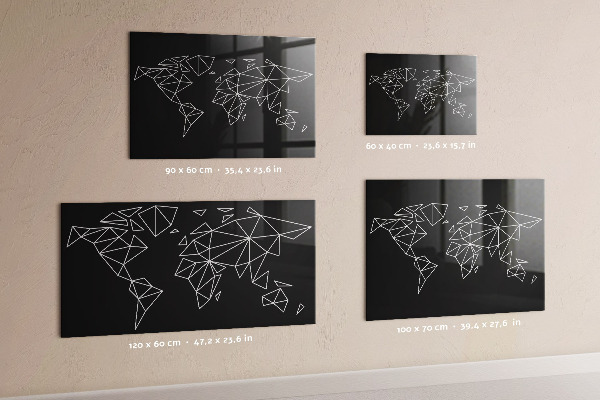 Tableau magnétique mural Carte du monde moderne
