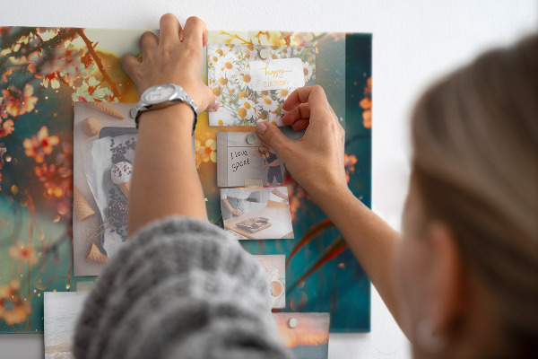 Tableau magnétique fleurs printanières
