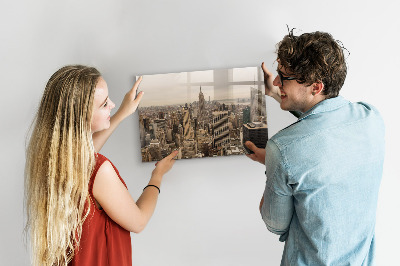 Tableau magnétique paysage urbain