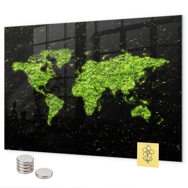 Tableau magnétique Carte du monde