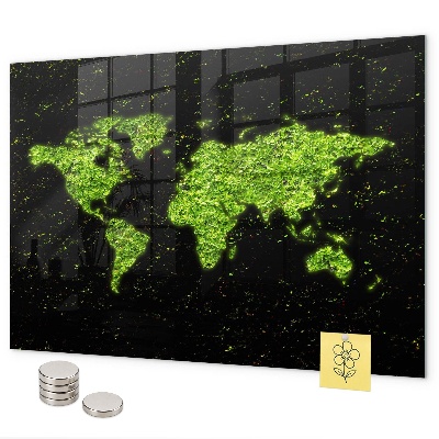 Tableau magnétique Carte du monde