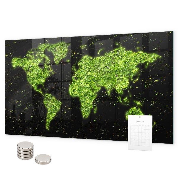 Tableau magnétique Carte du monde